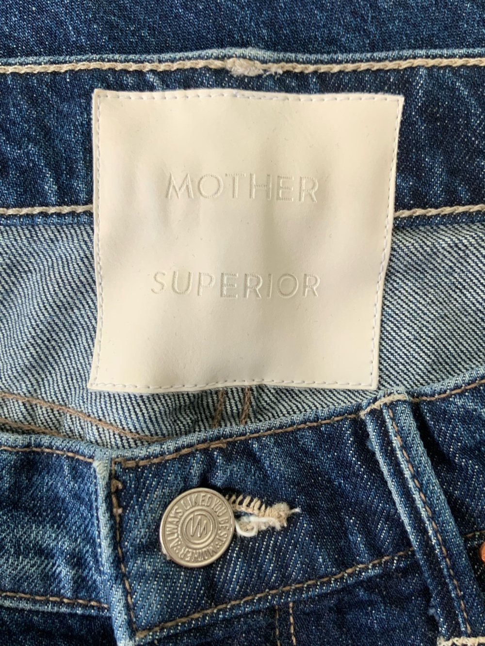 MOTHER SUPERIOR Jeans Lil’ Mother Lil’ Spitfire Nerdy Cuff Blue Size 26 - Picture 9 of 14